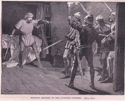 Richard Assailed by the Austrian Soldiers AD 1192 by Gordon Frederick Browne
